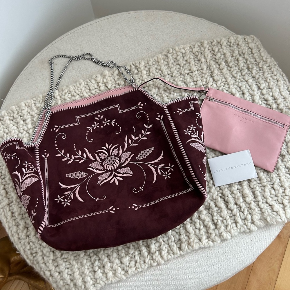 Stella McCartney Burgundy and Pink Tote Bag